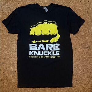 American Apparel Black Tee with Yellow Graphic